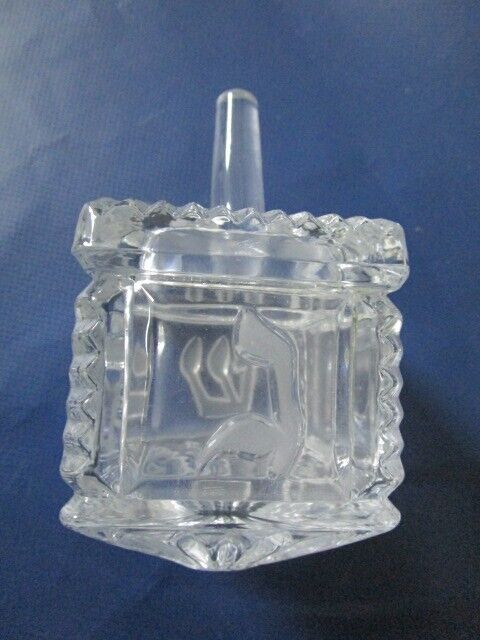 WATERFORD IRELAND DREIDEL CRYSTAL 4 1/2 X 2 1/2"