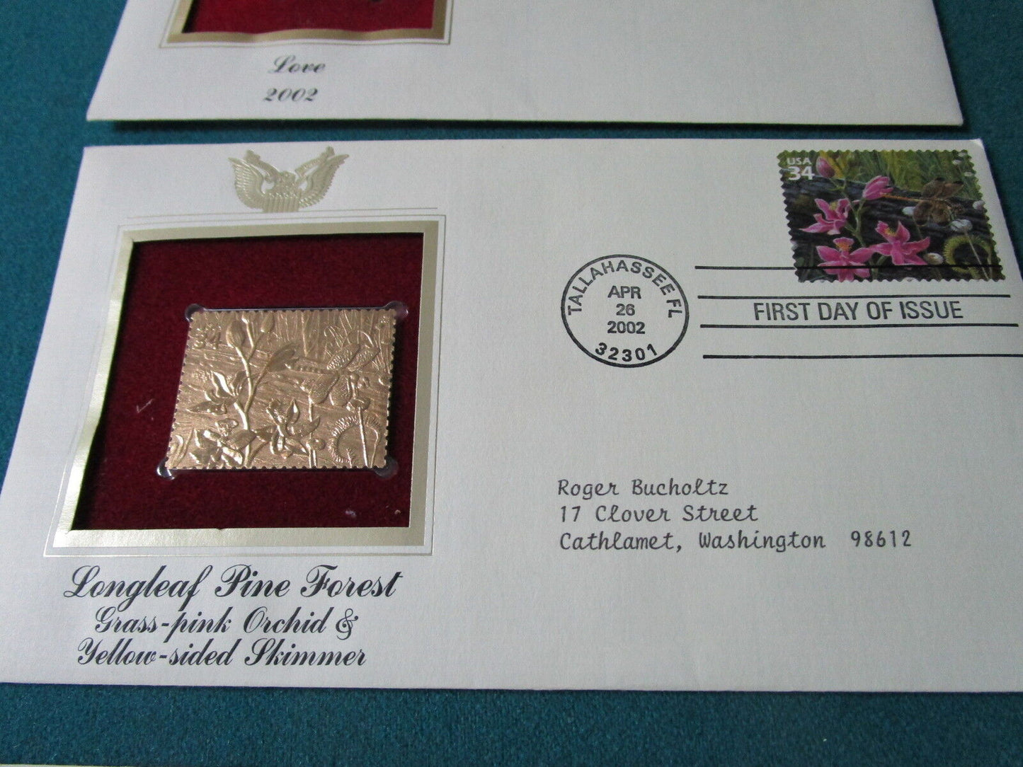 22K gold 7 replicas of United States of America Stamps first issue, new[a*7]