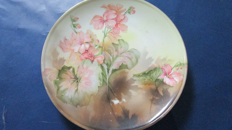 RS Prussia Floral Curio Collector Plate Antique 7 1/2" ^^