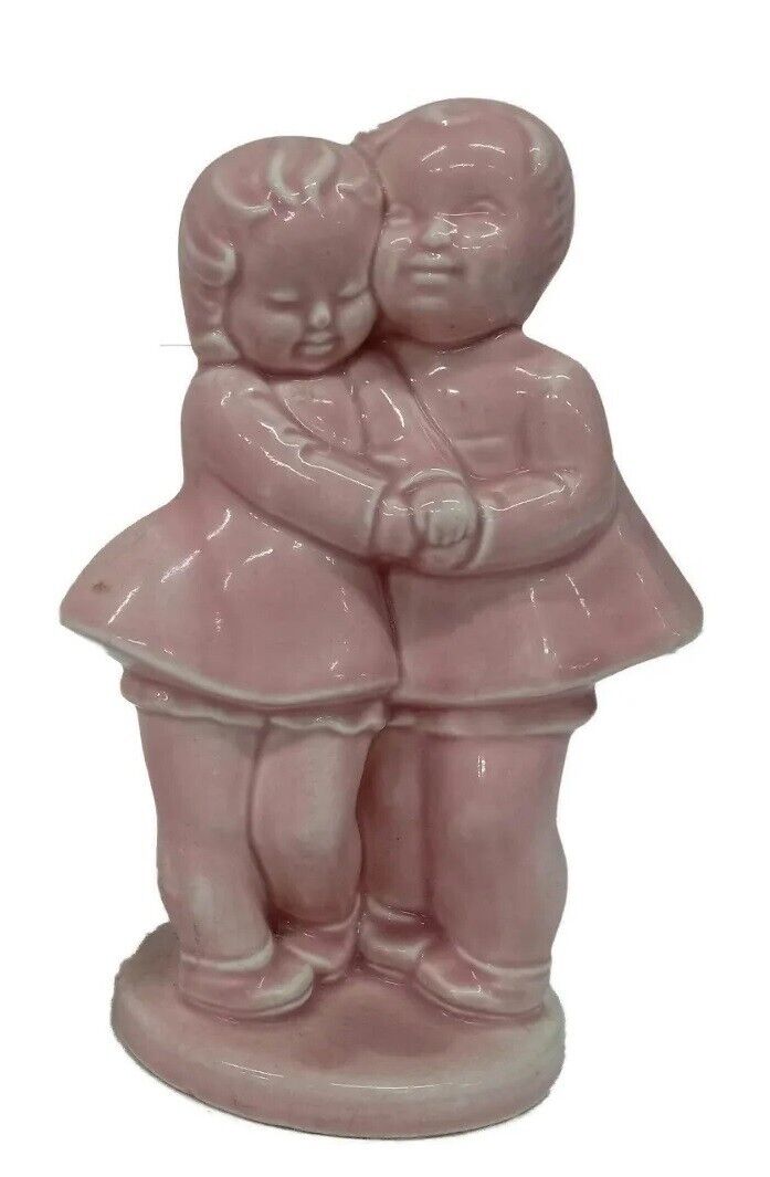 Vintage Shawnee Boy & Girl Sweethearts/ MAD CHILDREN Pink Planter/Vase PICK1