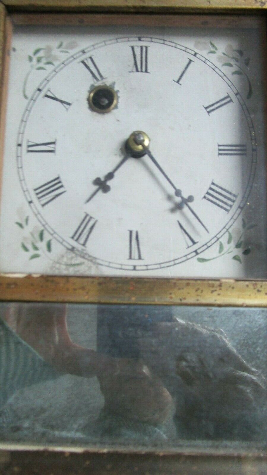 ANTIQUE 1850s WATERBURY KEY CLOCK BRASS REGULATORS GLASS DOOR WORKING 8 DAYS