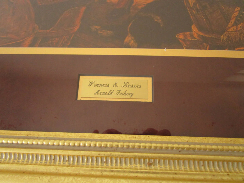 Arnold Friberg Winners & Losers Signed Framed Print Limited Edition Matted