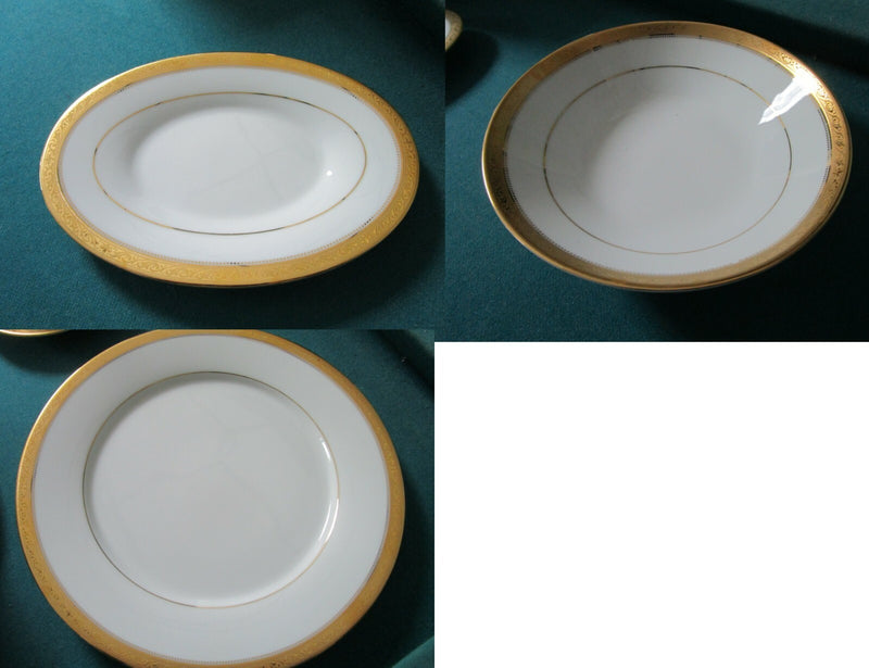 Noritake China Gold Rim Signature Gold Collection Plates Oval Tray Pick 1