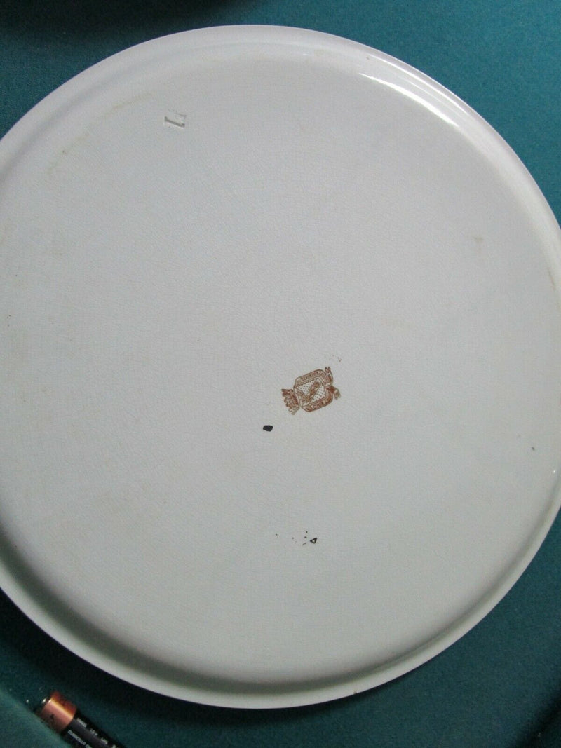 ANTIQUE SARREGUEMINES FRANCE PLATTER WALL PLAQUE 13 1/2"