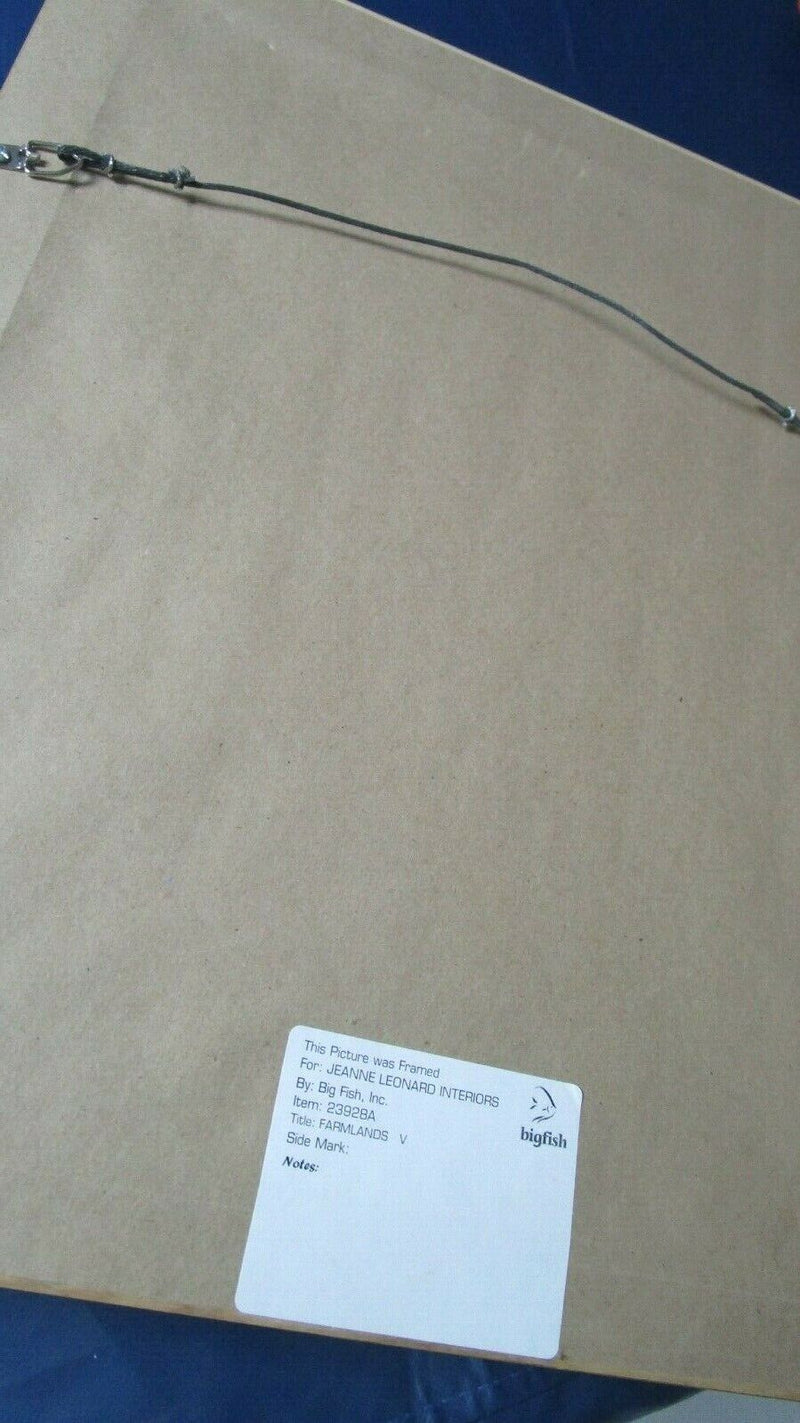 HANS PAUS LITHOGRAPH PROFESSIONALLY FRAMED SIGNED ON PLATE -FARMLANDS-