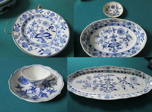 Meissen Blue Onion  Warming Plate Tray Dish Cup Saucer Original Pick 1 ^^