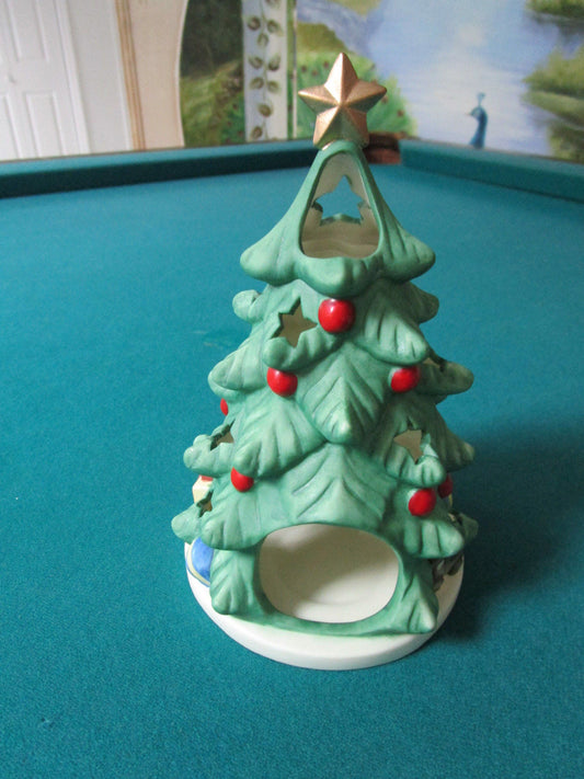 Goebel Christmas Tree Votive Candle Holder 7 X 4" Nib  Original ^^