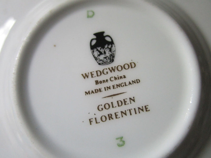 "Wedgwood" England Antique Coffee Cup And Saucer Golden Florentine [120g]