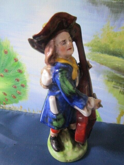 1880''s Capodimonte 19thC Porcelain Figurine Musician #3 Cello Player