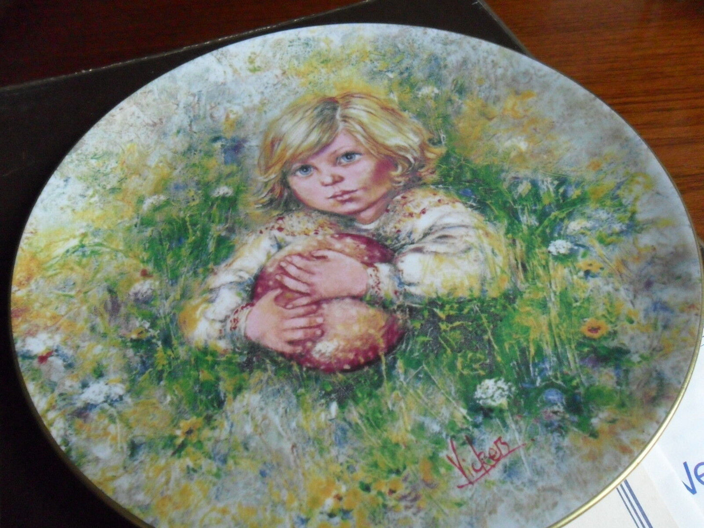 Wedgwood "Innocence" collector plate by Mary Vickers original