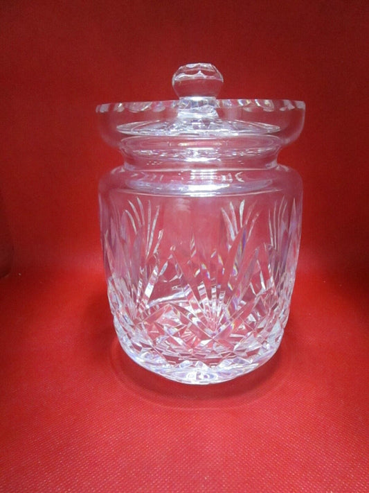 Waterford crystal biscuit barrel jam pot covered 6.50"