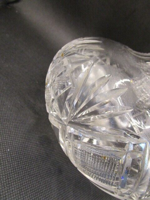 AMERICAN BRILLIANT HAWKES CRYSTAL CUT VASE - DECANTER - BOTTLE ROUND BASE