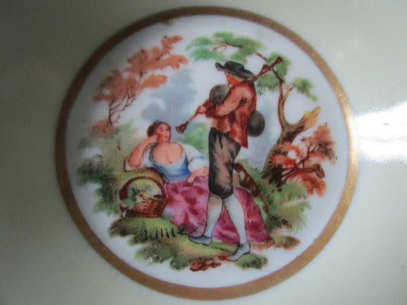 ANTIQUE ORIGINAL DISH CERAMIC AND CLOISONNE HANDPAINTED 1 X 4"