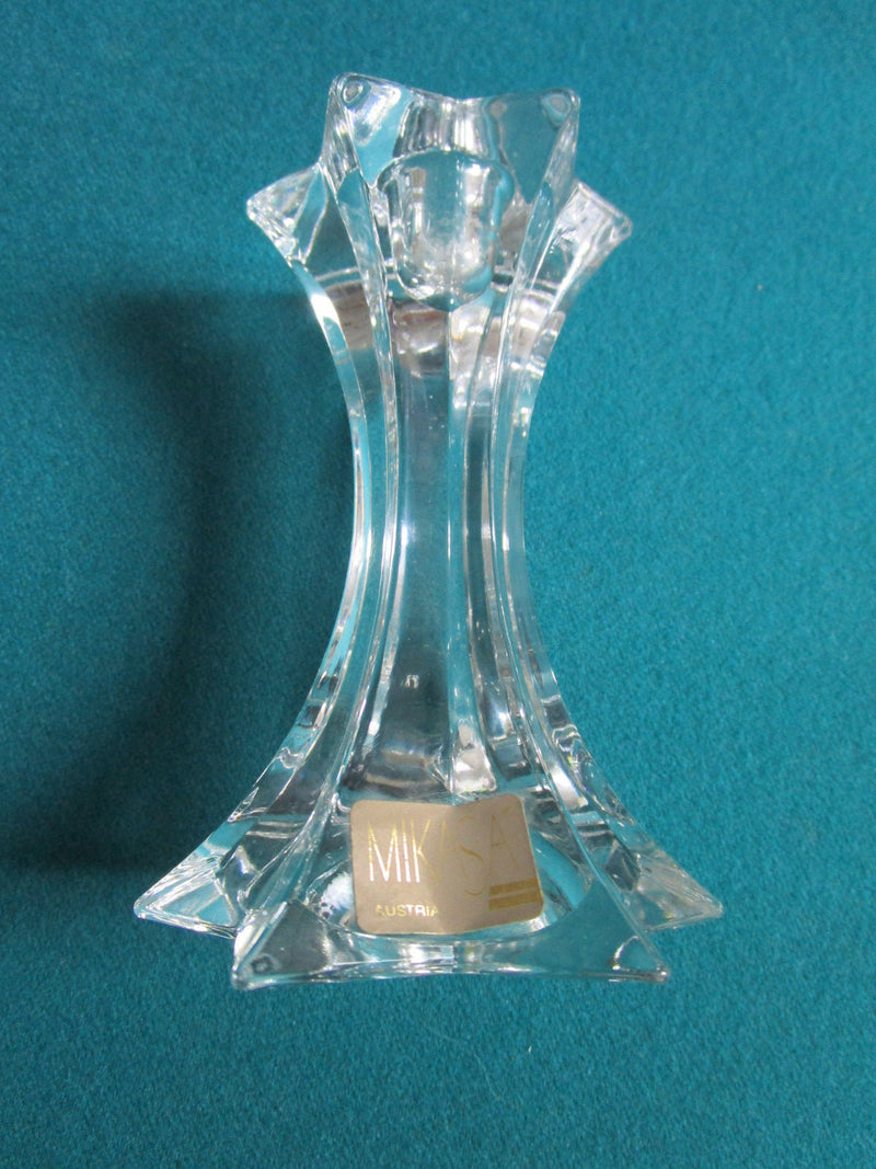 Mikasa Crystal Candle Holder 4 1/2" Tall [*GL-10]