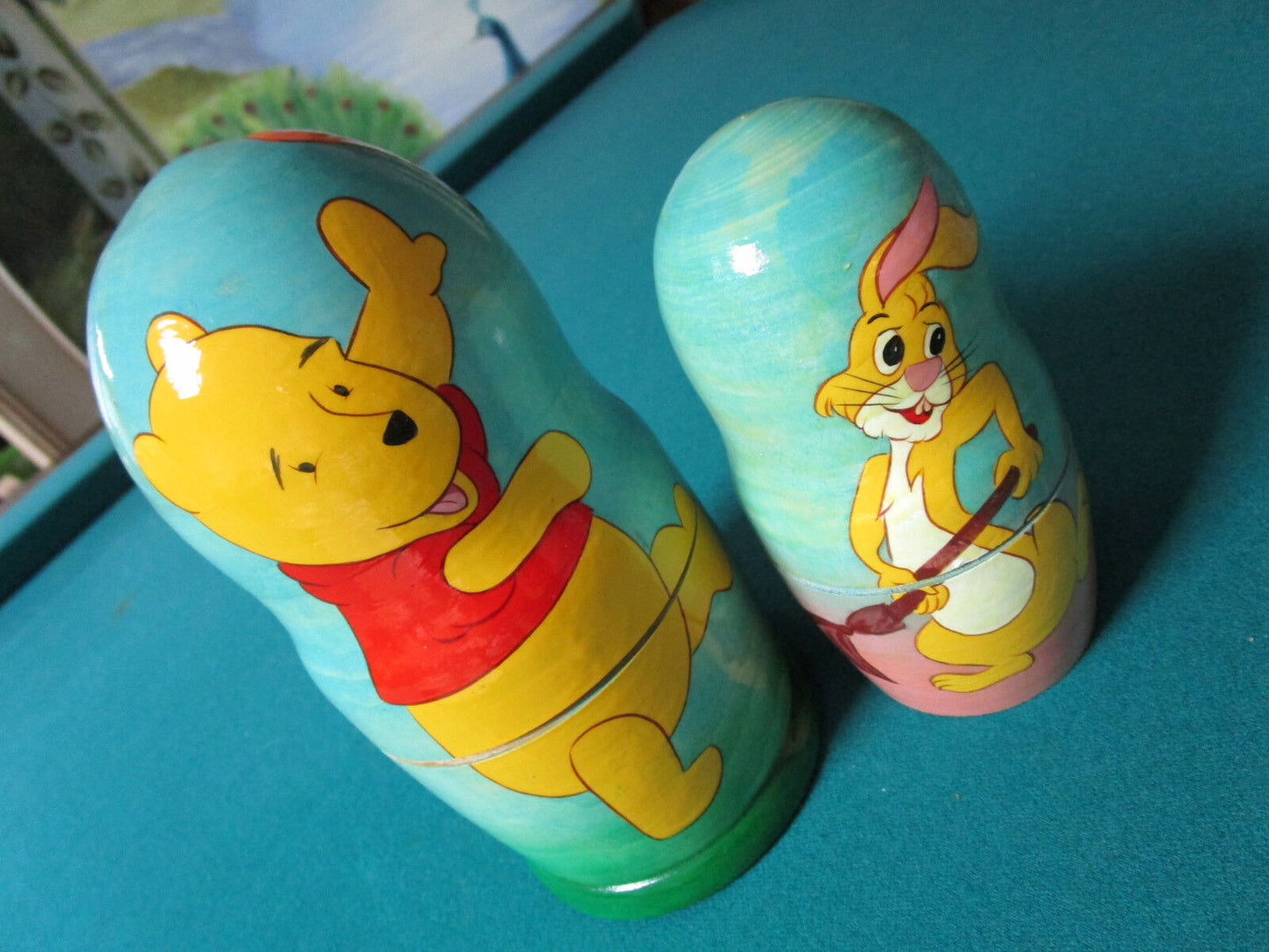 WINNIE THE POOH NESTING 6 DOLLS 8' THE OUTSIDE DOLL ORIGINAL