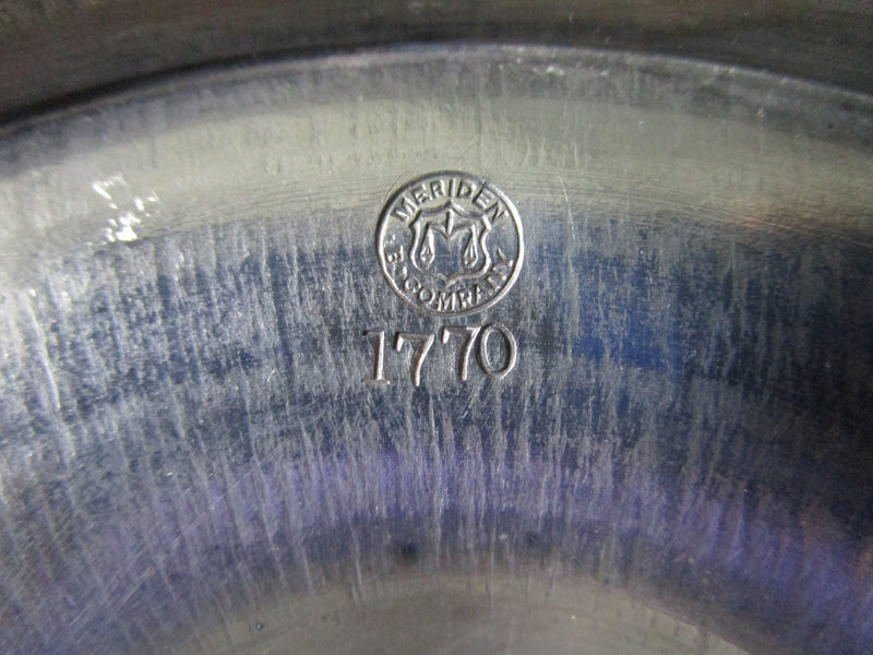 ANTIQUE BRIDAL BASKET MERIDEN 1770  SILVERPLATE 7 X 10"  CLASSIC