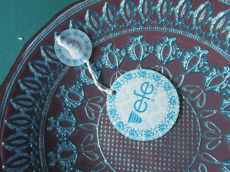 TURKISH ART GLASS BOWL 2 X 8 3/4" REVERSE PAINTING 100 PURE SILVER PICK 1