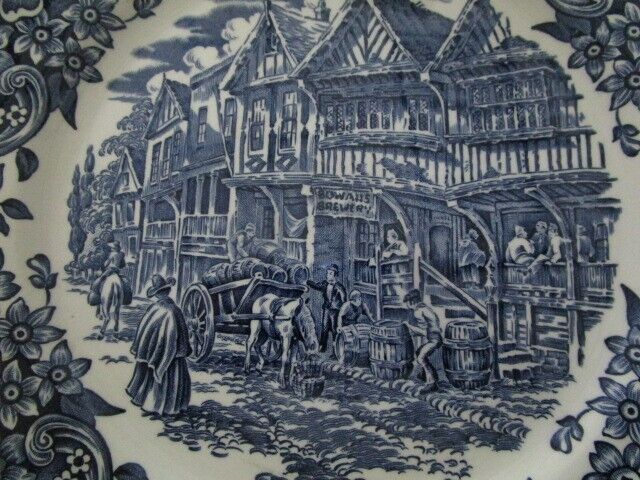 17th Century old England ironstone collector curio plate "Red River"