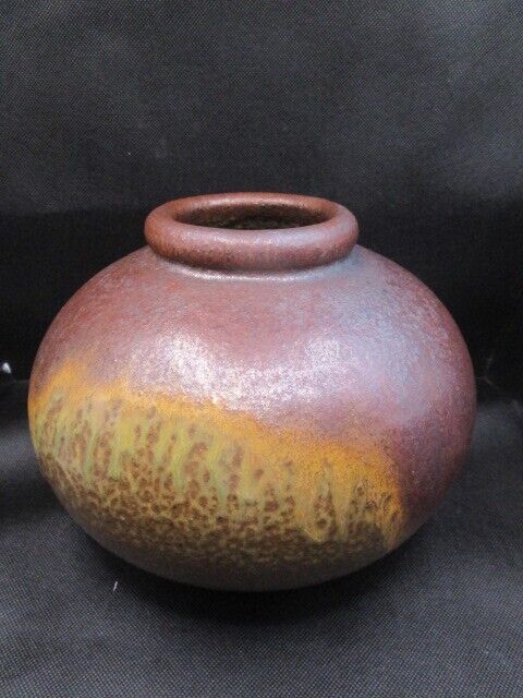 1990s Hiroshi Nakayama studio art stoneware bowl centerpiece, signed