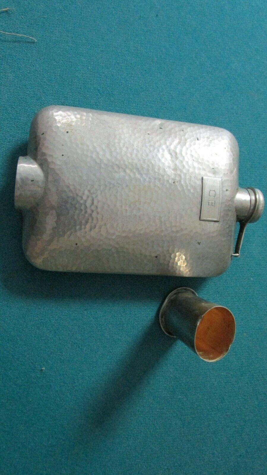 1920s ANTIQUE KapKup Flask and Shot Cup nickel silver