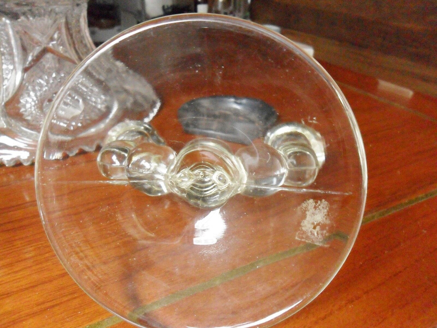 Vintage Double Candle Holder Paden City Glass  Alexander pattern RARE