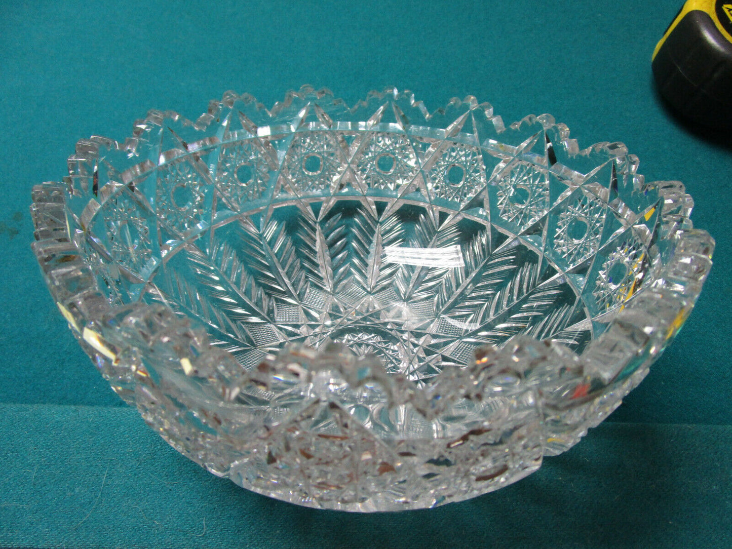 AMERICAN BRILLIANT PERIOD BOWL CRYSTAL CUT STARS - STAR OF DAVID - [GL4] PICK 1