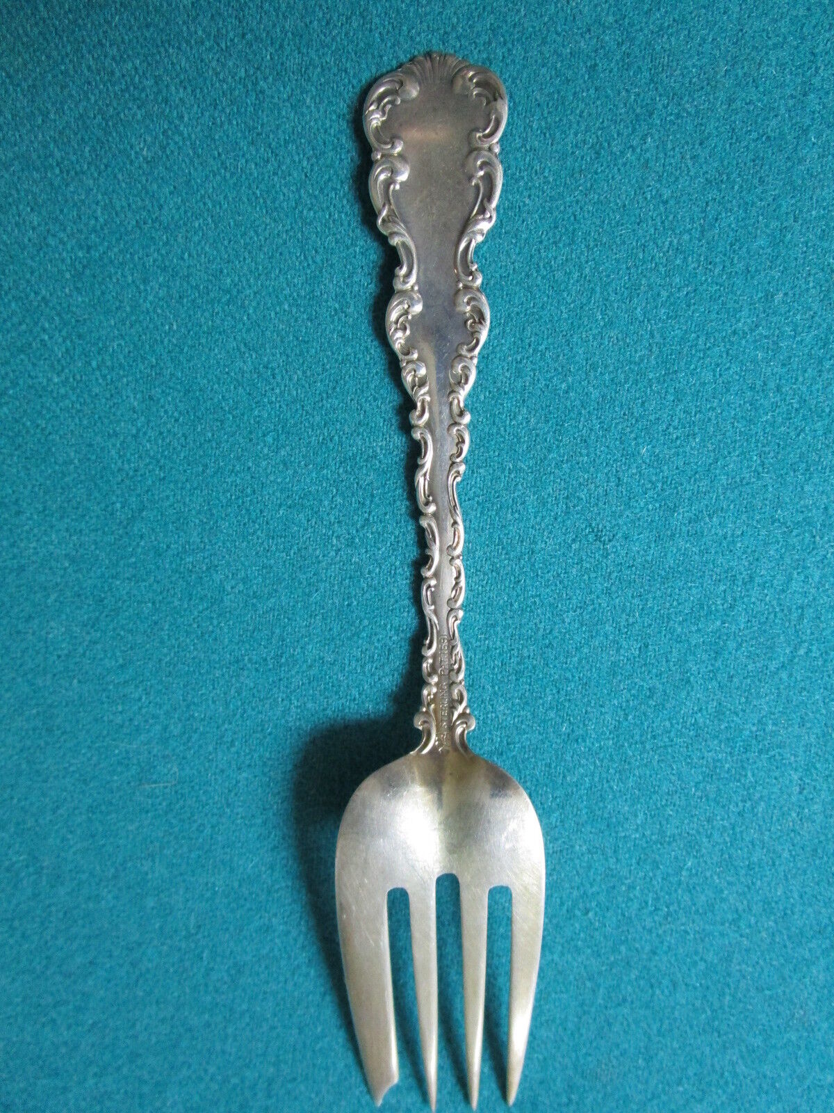 Whiting Sterling serving Fork, 6 1/2" long