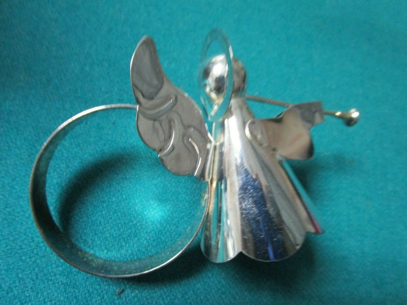 Royal Silver 4 Napkin Ring Holders Silverplate Angels New In Box