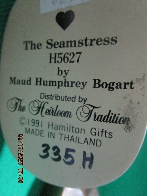 Maud Humphrey Bogart Figurine The Seamstress 3 X 3"