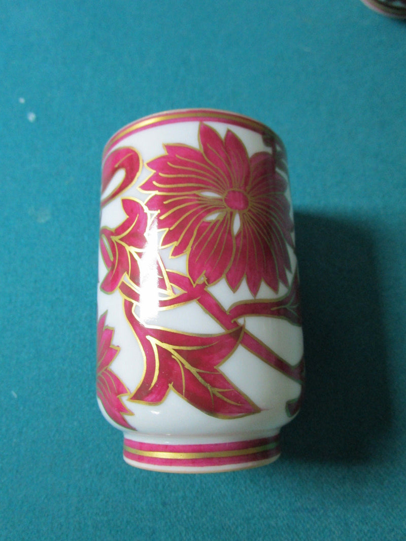 ANTIQUE JAPANESE EGGSHELL CUPS 3 1/2" AND 3 3/4" REG FLOWERS [*JAPAN]