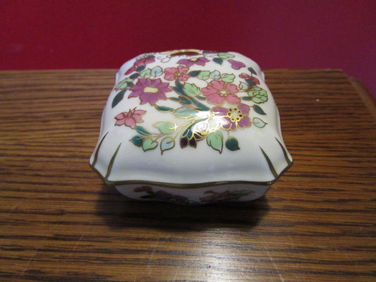 ZSOLNAY HUNGARY CORNFLOWERS TRINKET BOX  [*ZS]