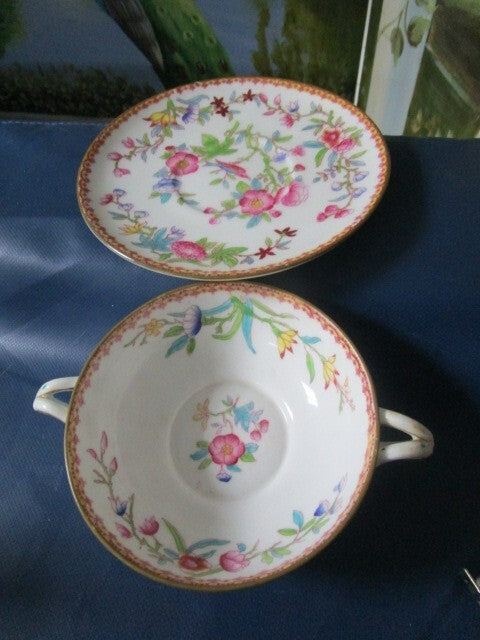 Royal Doulton Ito 1980s Pink Floral Smooth Edge Dinner Set Pick Set
