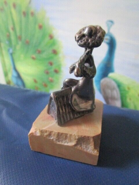 BEN ZION 925 STERLING SILVER FIGURINE VIOLIN PLAYER 3"