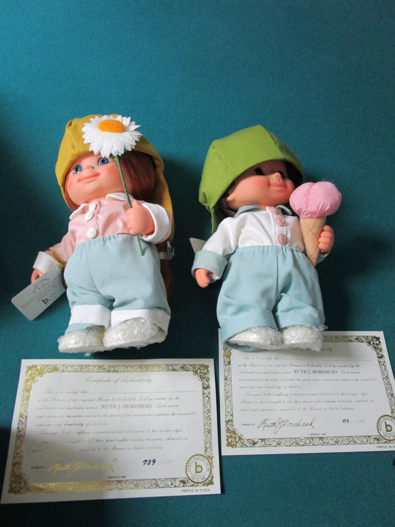 1990s BRINN'S DOLL COLLECTIBLE BRETT AND PENNY  10"  IN BOX PICK1
