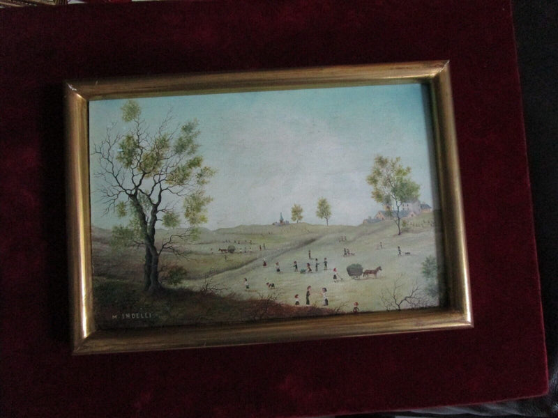 MIMMA INDELLI ORIGINAL PAINTING RED VELVET MATTED 15 X 12" FRAMED PICK 1