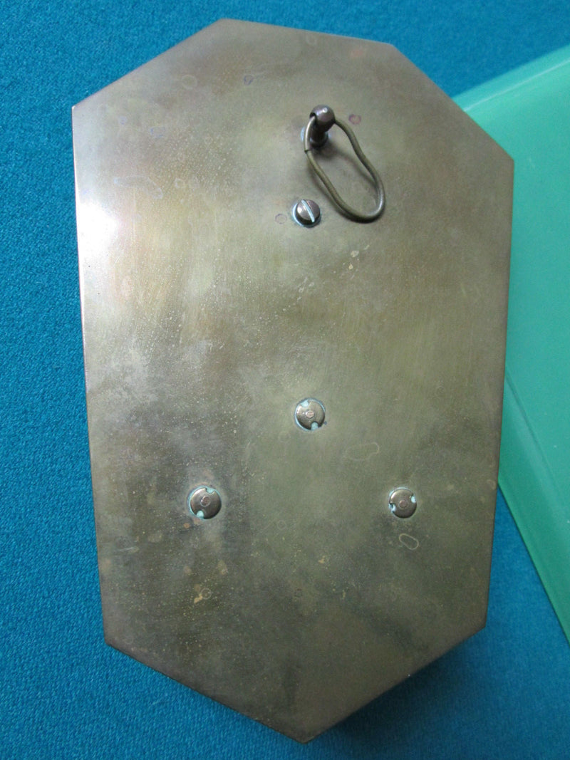 HOLY WATER FONT MARBLE GLASS AND BRASS FRENCH FROM LOURDES 7"