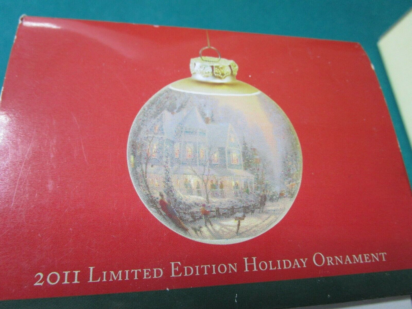 2011 THOMAS KINKADE  CHRISTMAS ORNAMENT 3 X 3"