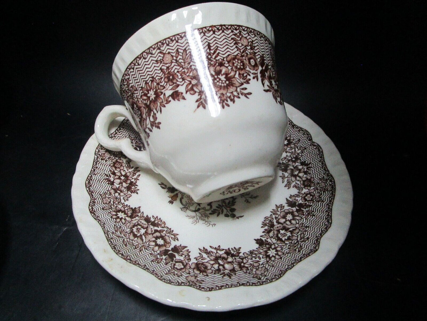 MASON'S ENGLAND POLYCHROME TRANSFERWARE "ASCOT" CUP SAUCER