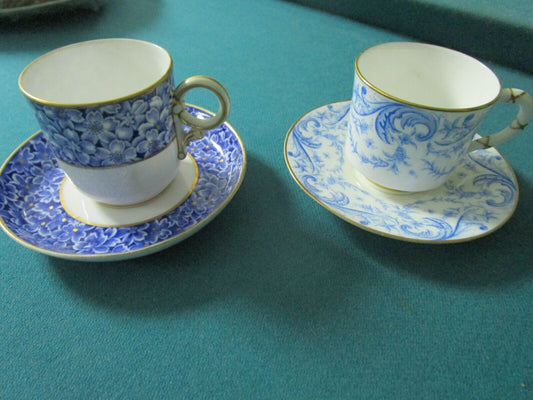 ANTIQUE ROYAL WORCESTER TYNDALE VAN RODEN STAFFORDSHIRE COFFEE CUP/SAUCER PICK1^