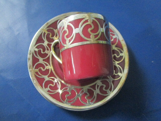 Rosenthal Germany - Fry Opalescent Green Handle Coffee Cup Saucers Pick 1