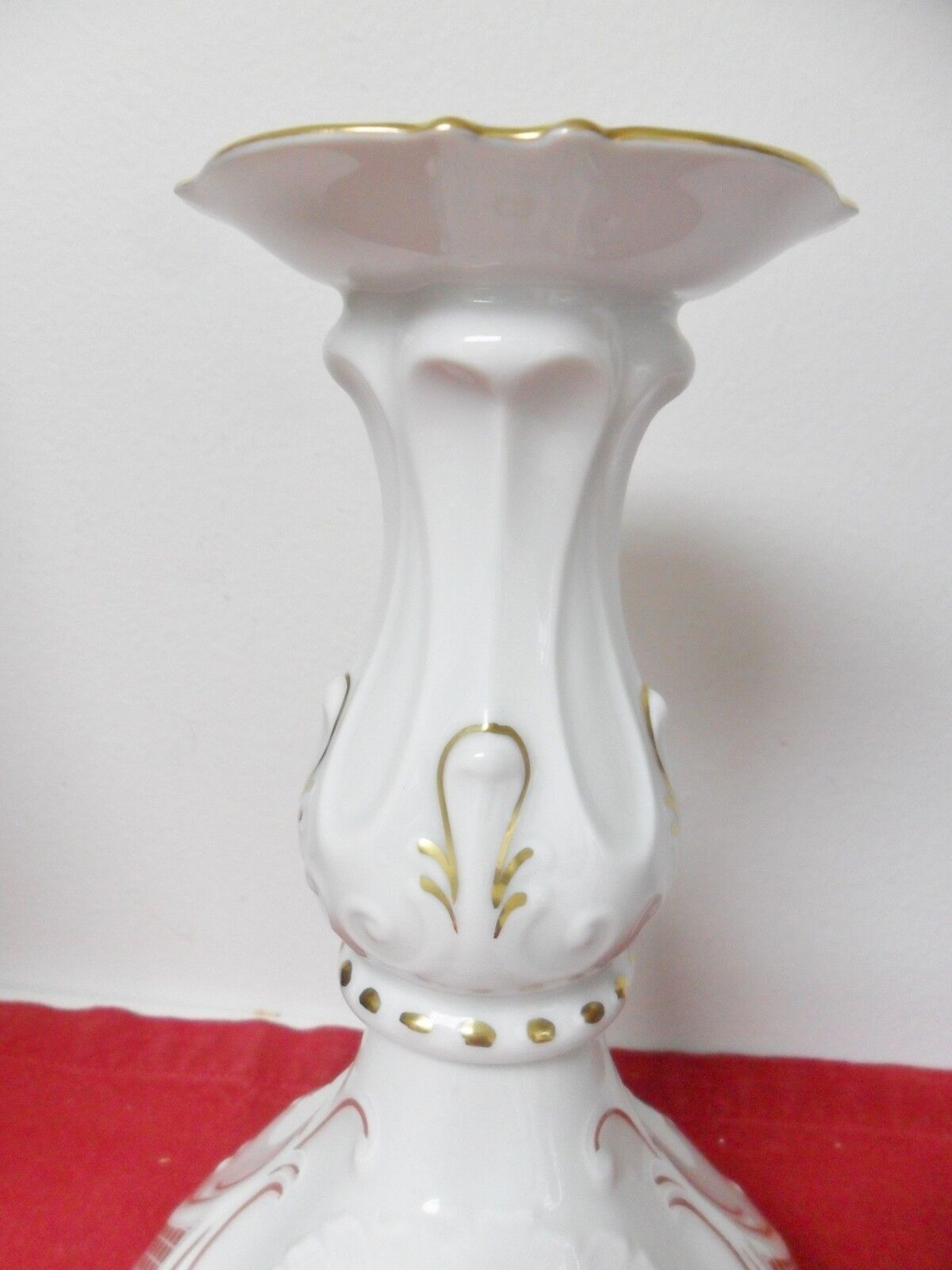 Vintage Pirken-Hammer Czech Porcelain  Lattice CANDLE HOLDER AND BOWL RARE