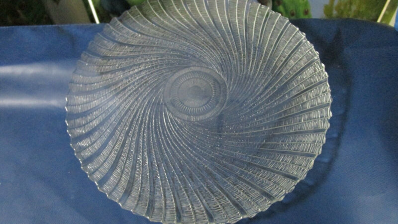Arcoroc FRANCE Seabreeze Swirl SPIRAL FLEUR FLORAL CHEESE TRAY PLATTER 13" PICK1