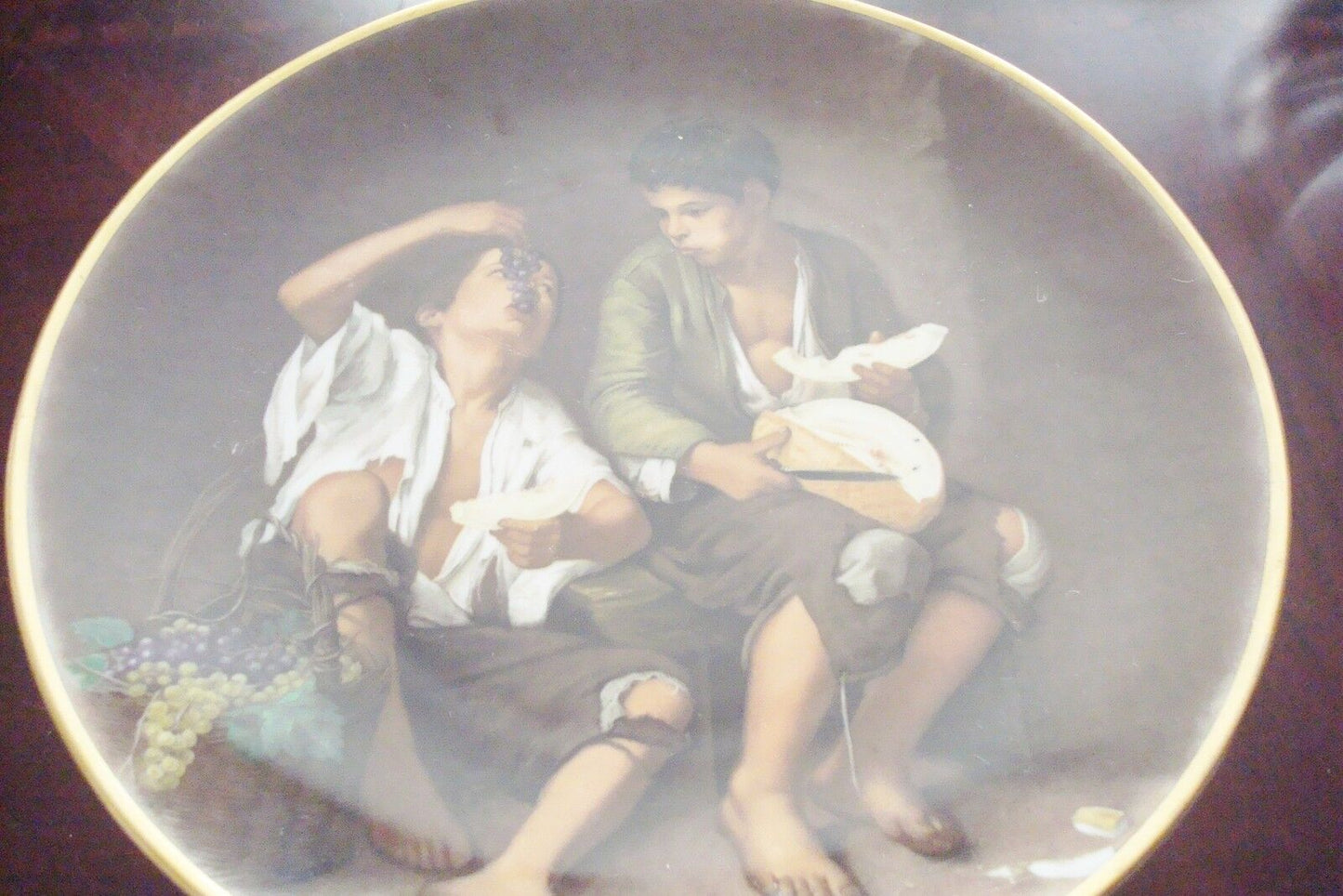 Vintage JWK Footed Portrait Cake Plate and platter -Germany 2 PCS ORIGINAL