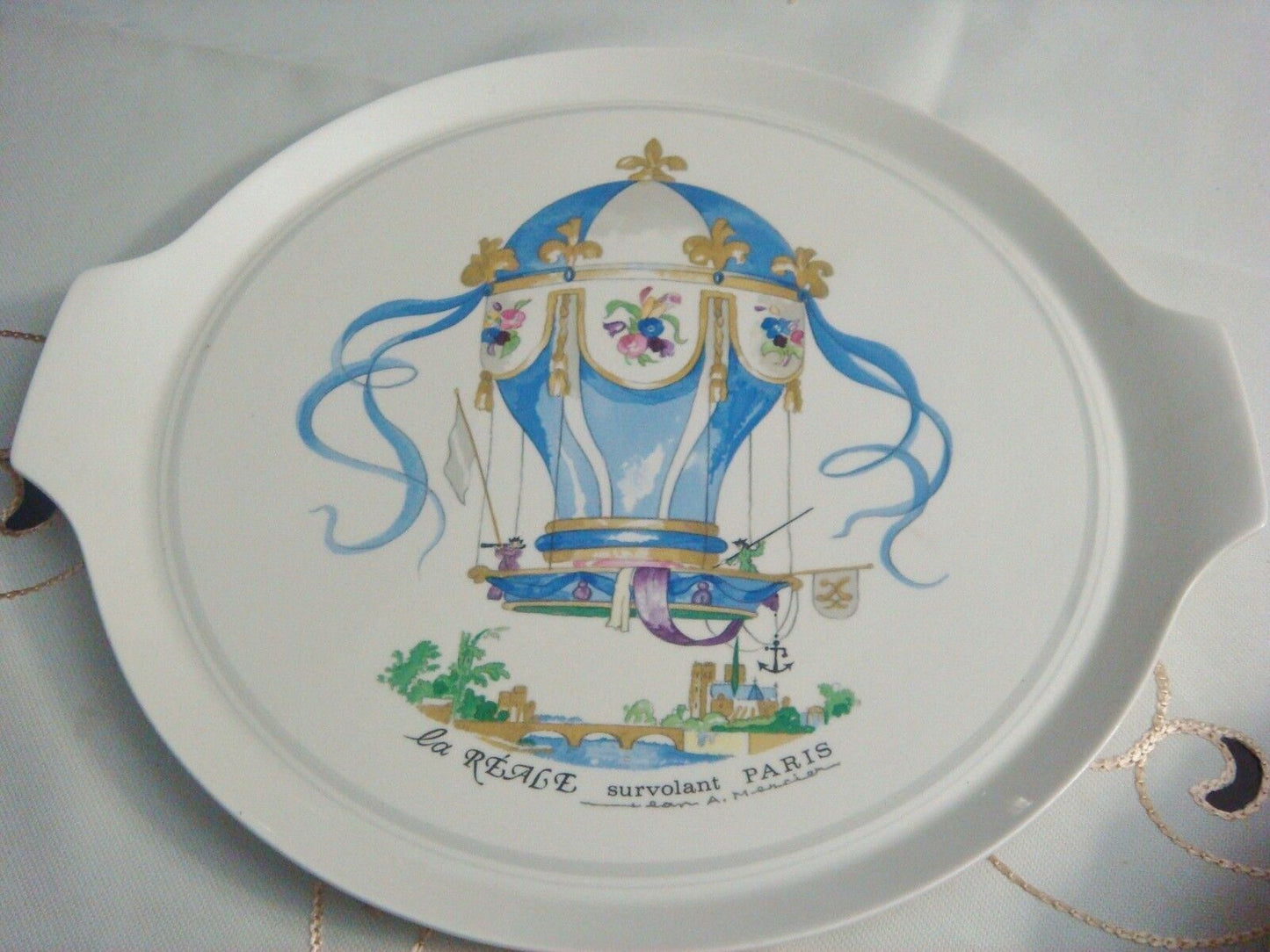 Villeroy & Boch "Le Ballon"by Jean Mercier painting  tray  13" diam [#142]