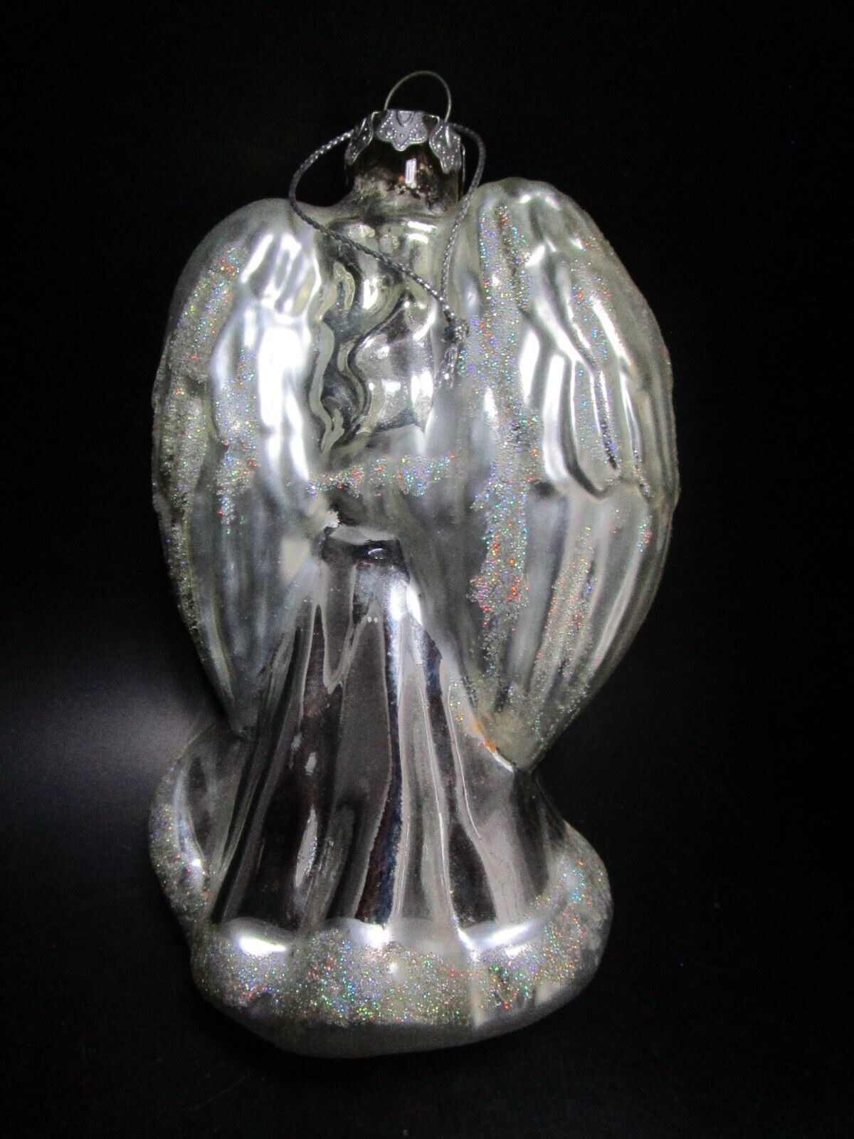 ANGEL GLASS ORNAMENT 7 IN ^^