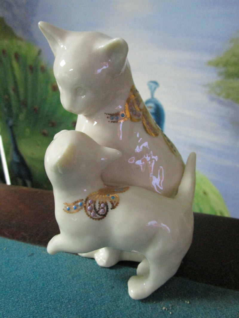 Lenox Jewel Crystal Cats Preen & Serene,Playtime, Lladro Fenton Jo Lynch Pick1^^