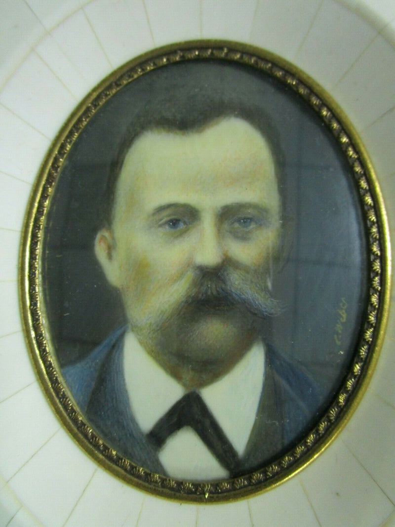 Antique Hand Painted Miniature Portrait French  Framed original PICK 1