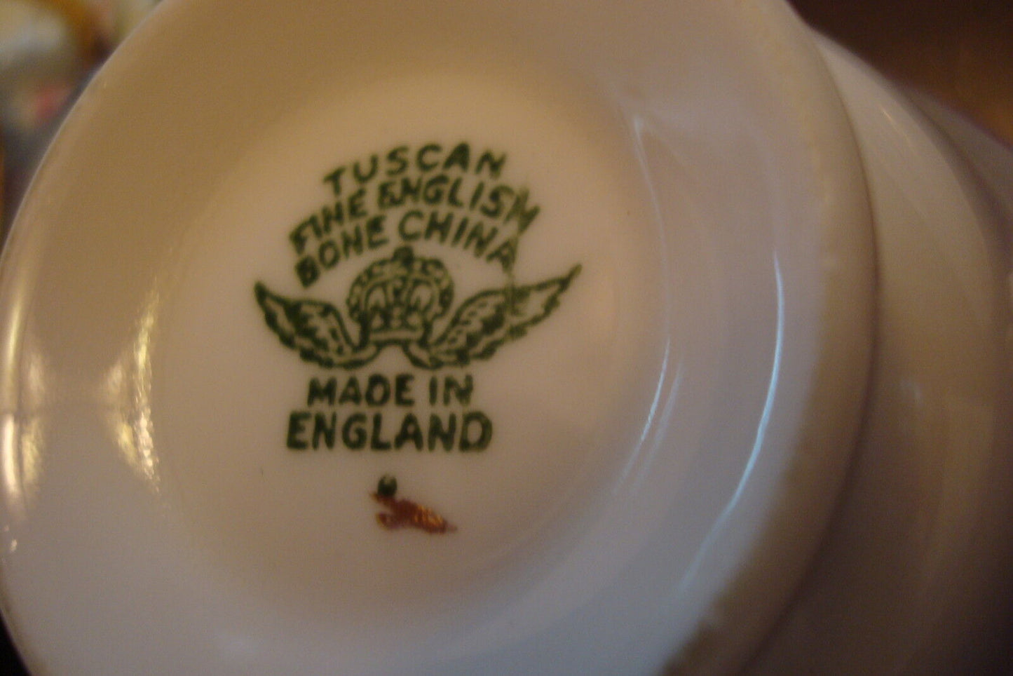 Tuscan cup and saucer made in England, white background