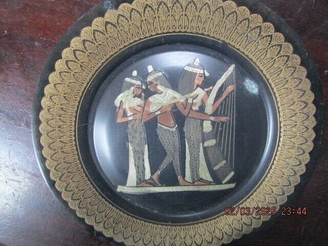 TIN COLLECTOR EGYPT PLATE 6.75" ^^