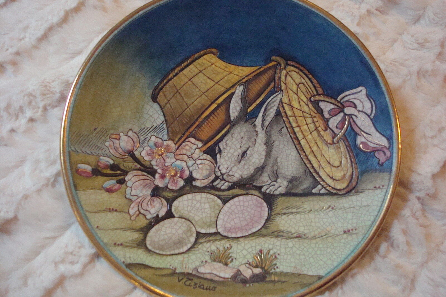 "1973 Easter" by Tiziano, Veneto Flair Italy hand etched and painted [am15]